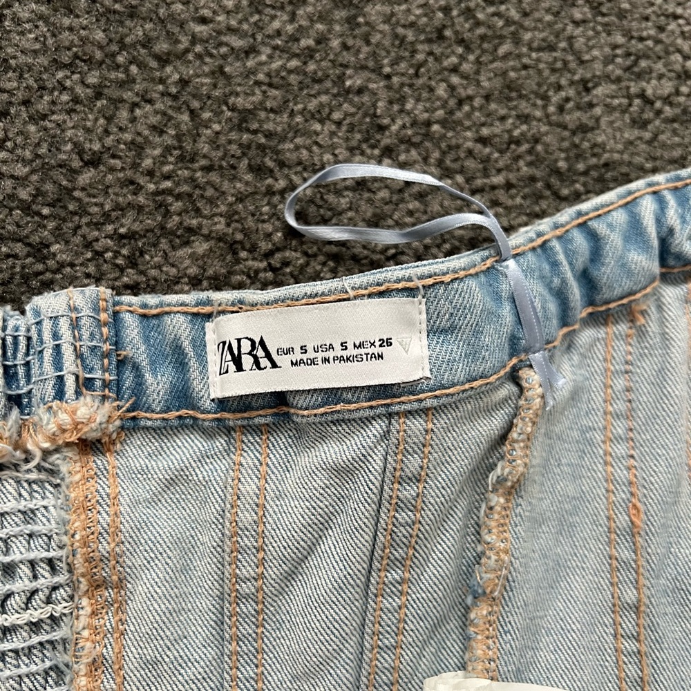 Zara Light Blue Denim Corset - Picture 4 of 5